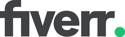 Fiverr logo: The word 'fiverr' written in bold, lowercase black letters with a small green dot in the bottom right corner, against a white background.